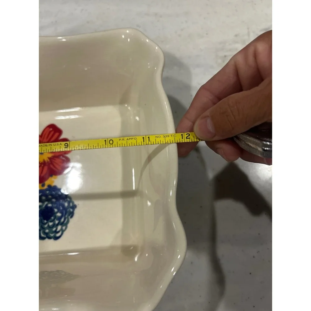 Pioneer Woman Breezy Blossom Rectangular Baker Stoneware Floral Baking Dish 12x8